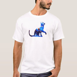 星空の猫 Tシャツ