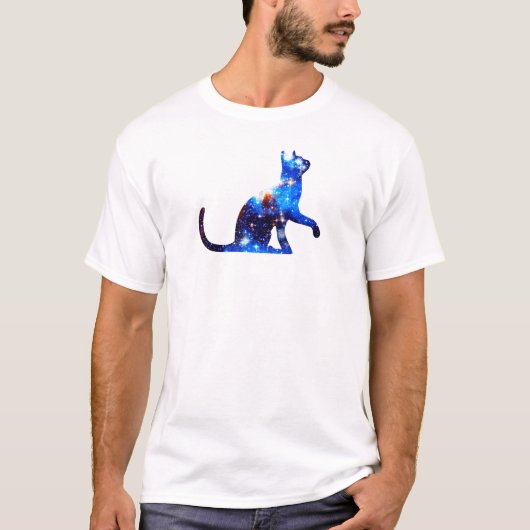 星空の猫 Tシャツ (正面)