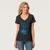 星空の目をした子猫 Tシャツ (正面フル)