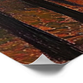 星空の秋の道 – 印象派スタイルポスター ポスター (角)