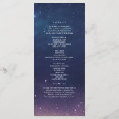 星空の結婚式プログラム プログラム (裏面)