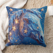 星空の背景を持つ馬術 クッション (ブランケット)