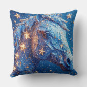 星空の背景を持つ馬術 クッション (裏面)