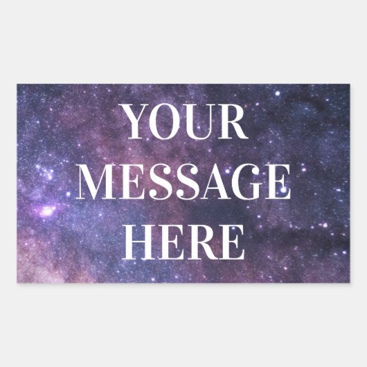 星空の背景 - オリジナルでカスタマイズ 長方形シール (正面)