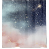 星空の背景 シャワーカーテン (正面)