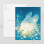 星空の花畑で眠るチンチラ ポストカード (正面/裏面)