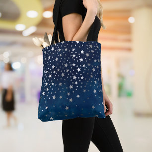 星空の落下する銀星 トートバッグ
