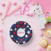 星空の輝き：赤、白、青のパーティー紙ボウル ペーパーボウル (パーティー)