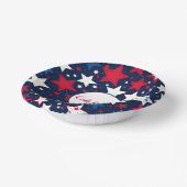 星空の輝き：赤、白、青のパーティー紙ボウル ペーパーボウル (傾斜あり)