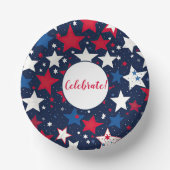 星空の輝き:赤、白、青のパーティー紙ボウル ペーパーボウル (正面)