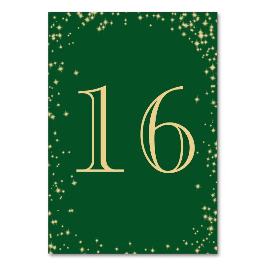 星空の輝くテーブル番号 テーブルナンバー (正面)