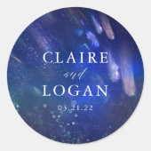 星空の銀河 ウェディング ラウンドシール (正面)