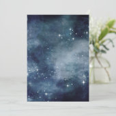 星空の銀河、深い青い霧の天体 サンキューカード (スタンド正面)