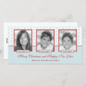 星空の雪のホリデーフォトカード シーズンカード (正面/裏面)