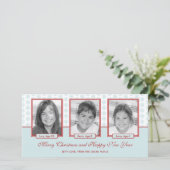 星空の雪のホリデーフォトカード シーズンカード (スタンド正面)