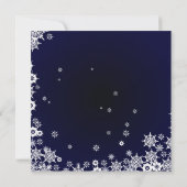 星空の雪の夜のホリデーパーティー招待状 招待状 (裏面)