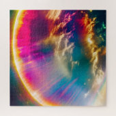 星空の雲に虹の光が輝く ジグソーパズル (横)