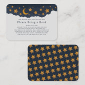 星空の雲のベビーシャワー 本を持ってきてください 名刺 (正面/裏面)