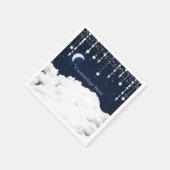 星空の雲 天体スパークル スタンダードカクテルナプキン (角)
