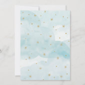 星空の雲 – 青 – 赤ちゃんシャワー招待状 招待状 (裏面)