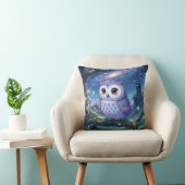 星空の青いフクロウのギャラクシー枕 クッション (椅子)