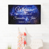 星空の青と白結婚の星 横断幕 (インサイチュ)