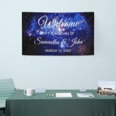 星空の青と白結婚の星 横断幕 (トレードショー)