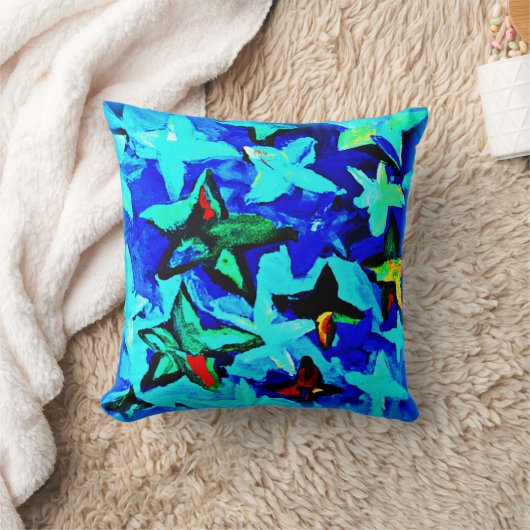 星空の青。買今 クッション (ブランケット)