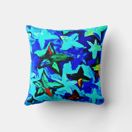 星空の青。買今 クッション (裏面)