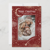 星空の魔法のメリークリスマスの写真 シーズンカード (正面)