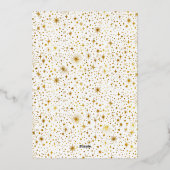 星空の魔法のメリークリスマスの写真 箔シーズンカード (裏面)