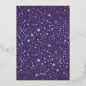 星空の魔法のメリークリスマスの写真 箔シーズンカード (裏面)