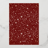 星空の魔法のメリークリスマスの写真 箔シーズンカード (裏面)