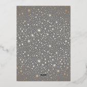 星空の魔法のメリークリスマスの写真 箔シーズンカード (裏面)