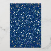 星空の魔法のメリークリスマスの写真 箔シーズンカード (裏面)