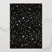 星空の魔法のメリークリスマスの写真 箔シーズンカード (裏面)