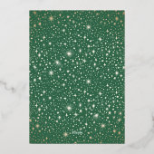 星空の魔法のメリークリスマスの写真 箔シーズンカード (裏面)