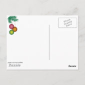 星空の黄金のパターンでのメリークリスマスの挨拶 ポストカード (裏面)