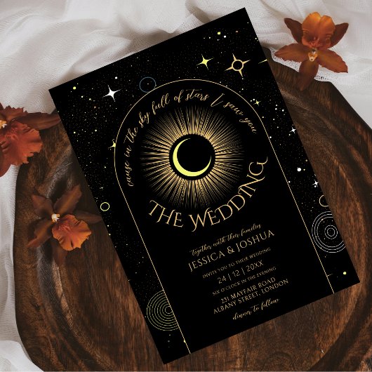 星空の黒いアーチ私はあなたを見た 招待状