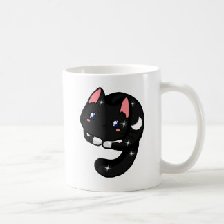 星空の黒猫の猫好き コーヒーマグカップ