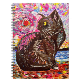 星空の黒猫ノート ノートブック