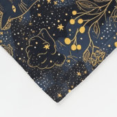 星空の黒猫 フリースブランケット (角)