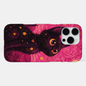 星空の黒猫iPhone 17 Pro Maxケース iPhoneケース (裏面横)