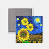 星空ひまわりナイトマグネット マグネット (正面/裏面)