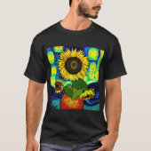 星空ひまわりナイトTシャツ Tシャツ (正面)