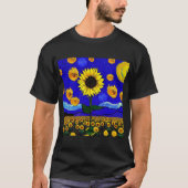 星空ひまわりナイトTシャツ Tシャツ (正面)