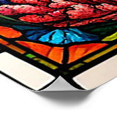 星空を上にした水中サンゴ ポスター (角)