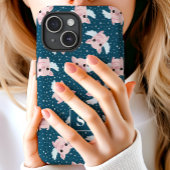 星空を飛ぶ豚のモノグラム Case-Mate iPhoneケース