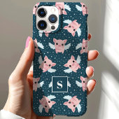 星空を飛ぶ豚のモノグラム Case-Mate iPhoneケース