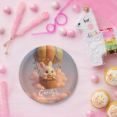 星空アクセント付き魔法のバニーホットエアバルーン ペーパープレート (パーティー)